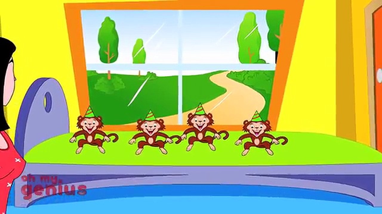 Five Little Monkeys | Nursery Rhymes From Oh My Genius