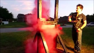 Guillotine Cuts Open Paint Can Causing Unexpe