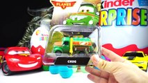 DINOSAURS ATTACK MAXI KINDER SURPRISE EGGS & PLAY-DOH SURPRISE EGGS with Lightning Mcqueen