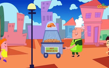 Hot Cross Buns - Children Nursery Rhyme I Kids Video I Toddler Music I Kindergarten Songs I Baby