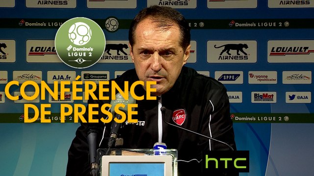 Conférence de presse AJ Auxerre - Valenciennes FC (1-1) : Cédric DAURY (AJA) - Faruk HADZIBEGIC (VAFC) - 2016/2017