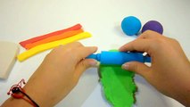 How to make Play Doh Rainbow Hello Kitty Ice Cream Popsicle* Creative Fun for Kids