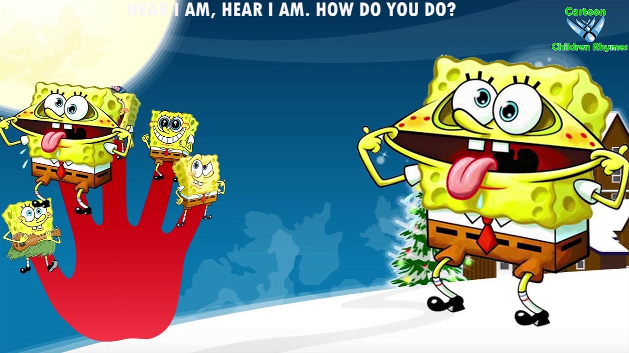 SpongeBob Finger Family Song Nursery Rhymes | SpongeBob Cartoon Kids Learning Song