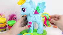 Play Doh My Little Pony Rainbow Dash Style Salon Playset MLP Playdough Toy Videos