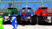 Monster Trucks Colors & Nursery Rhymes & Hulk IronMan Spiderman (Songs for Children with Action)