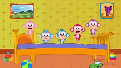 Five Little Monkeys Kids Song By FLYING CUBES