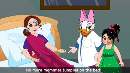 Five Strict Mommies Jumping on The Bed Rhyme | More Popular Children Phonics