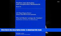 PDF [FREE] DOWNLOAD  Wieviel Macht vertrÃ¤gt die Vielfalt?: MÃ¶glichkeiten und Grenzen von