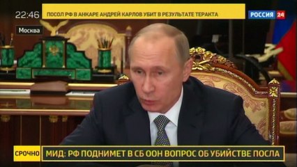 Putin - Killing of ambassador 'provocation aimed at derailing Syria peace process'