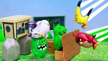 Angry Birds Bad Piggies Kidnap Matilda and Slingshot Attack by Red Bird for Angry Bird Surprise Egg