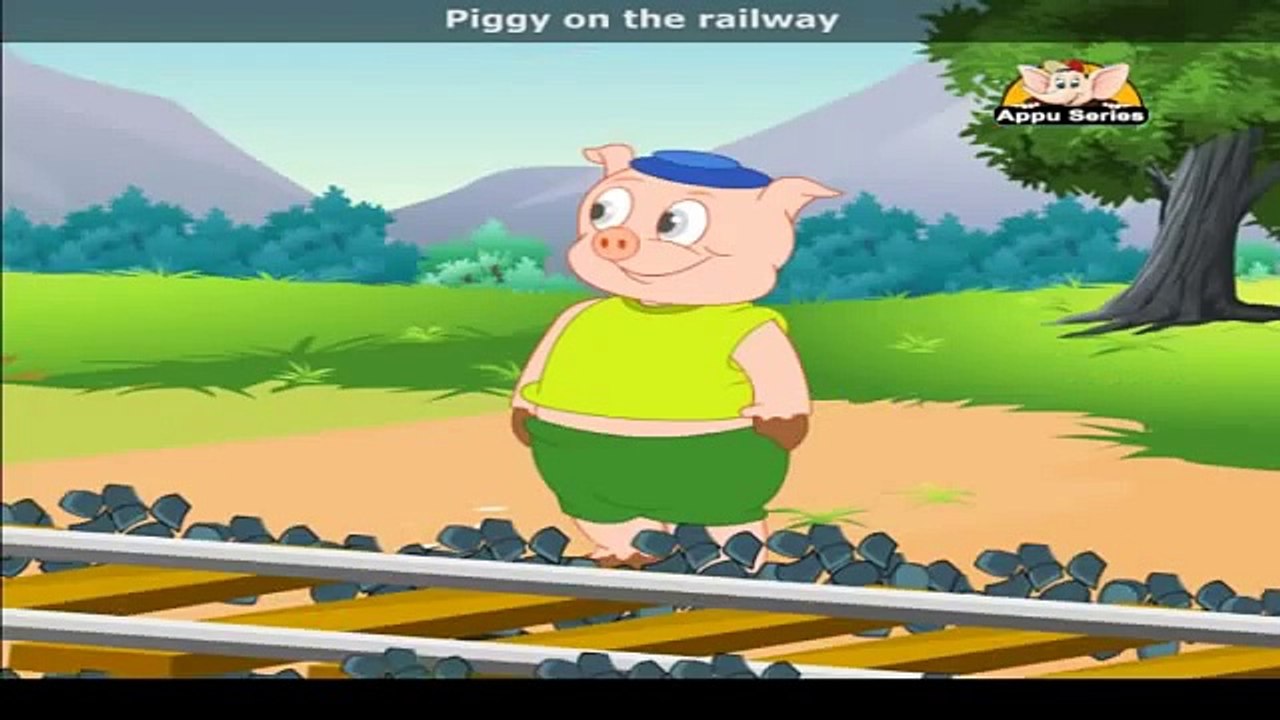 Piggy On The Railway with Lyrics - Nursery Rhyme