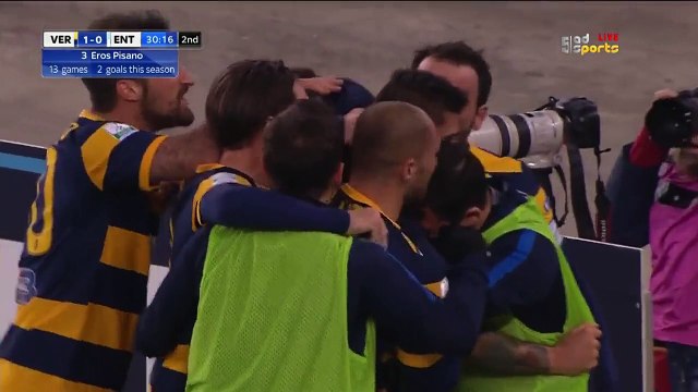 Serie B 16/17 - Verona vs Virtus Entella - 19.12.2016 1-0 EROS PISANO