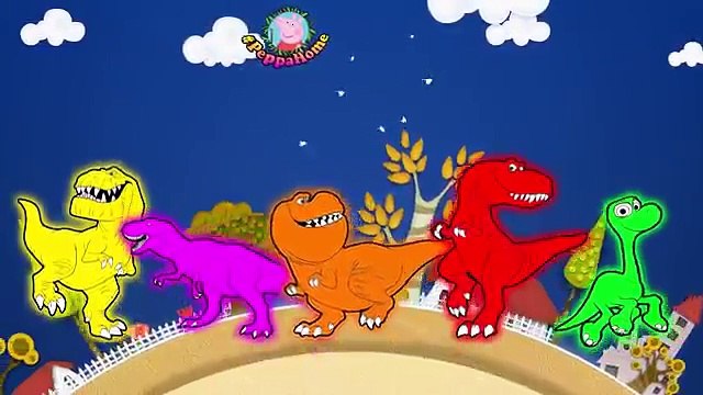 #Learning Colors Dinosaur Finger Family Nursery Rhymes Song Lyrics ♔ Daddy Finger Dinosaurios Song