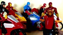 Superhero with defender cycle toys collection | Spiderman, Iron man, Captain america, Iron Spider