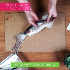 무섭지 않아요~ 쉽게 배우는 오징어손질법!![만개의노하우]