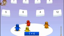 Penguin Jump Multiplication - Multiply numbers by memory or through other efficient methods