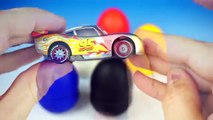 LEARN COLORS for Children w/ Play Doh Surprise Eggs Disney Cars Mcqueen Tow Mater Playdough HD
