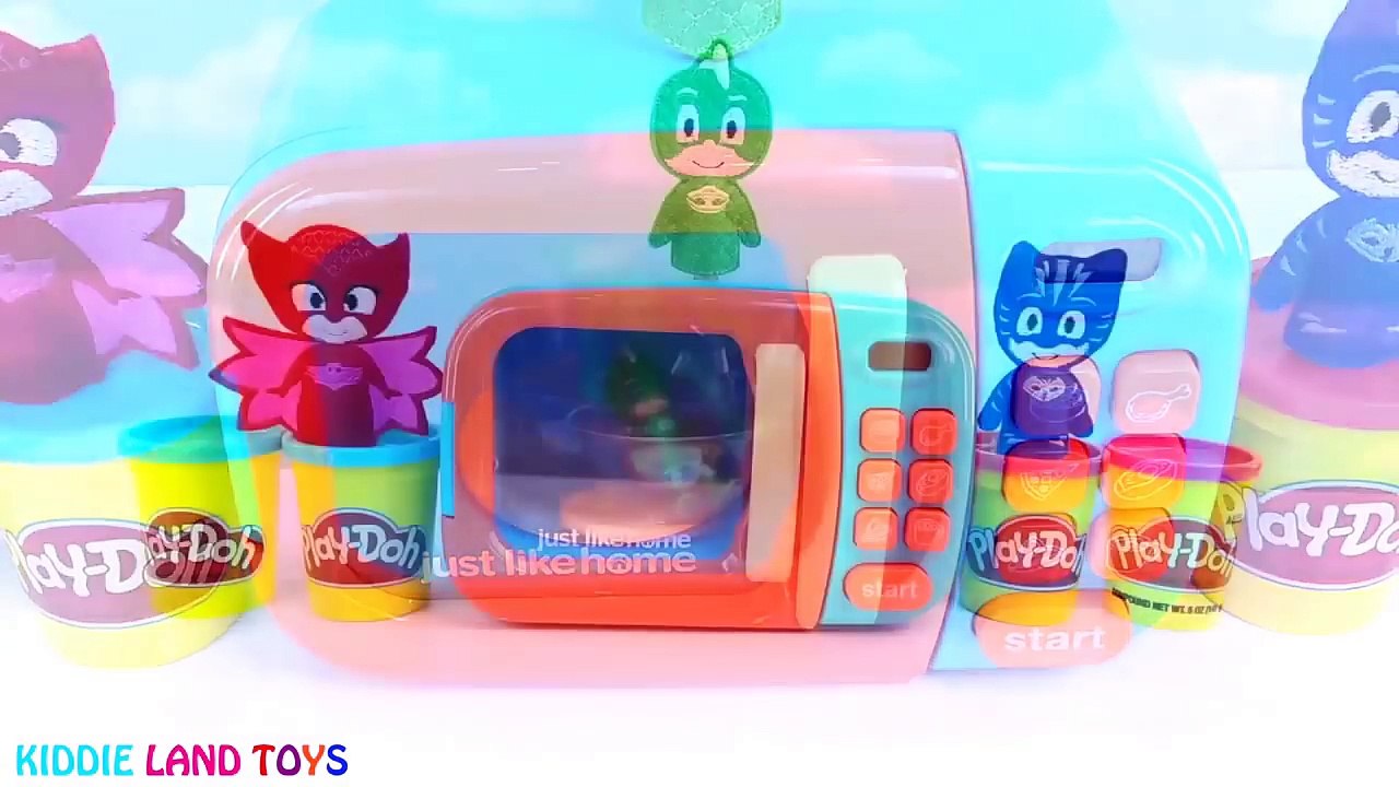PJ Masks Magic Microwave Learn Colors Playdoh Toy Surprises Cookies