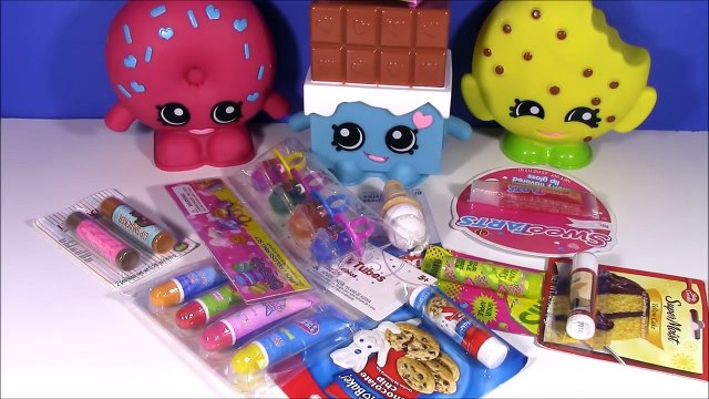 SWEET CANDY & CAKE SCENTED LIP BALM HAUL! YUMMY Scented Lip Gloss! SHOPKINS FUN