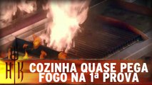 Cozinha quase pega fogo na 1ª prova