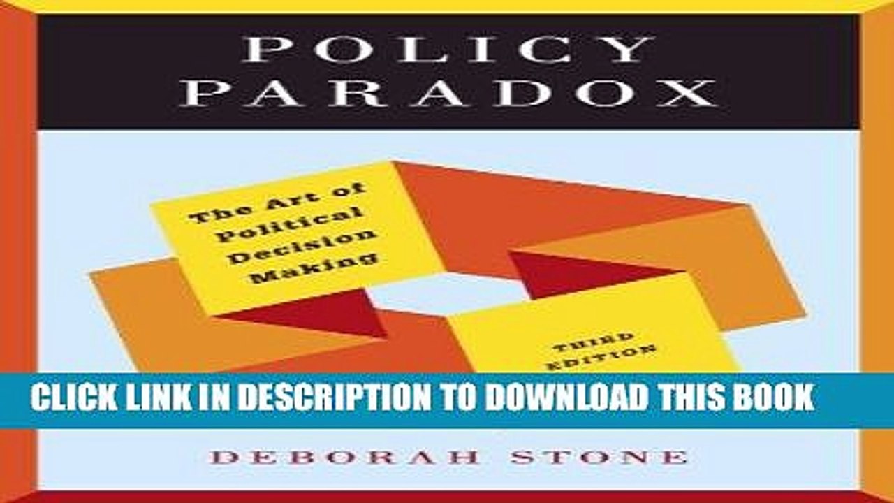 [PDF] Policy Paradox: The Art of Political Decision Making (Third Edition) Popular Online