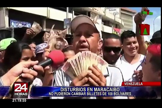 Disturbios y saqueos por falta de billetes dejan tres muertos en Venezuela