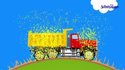Машинки. Грузовик. Учим фрукты. Учимся считать. Развивающий мультик