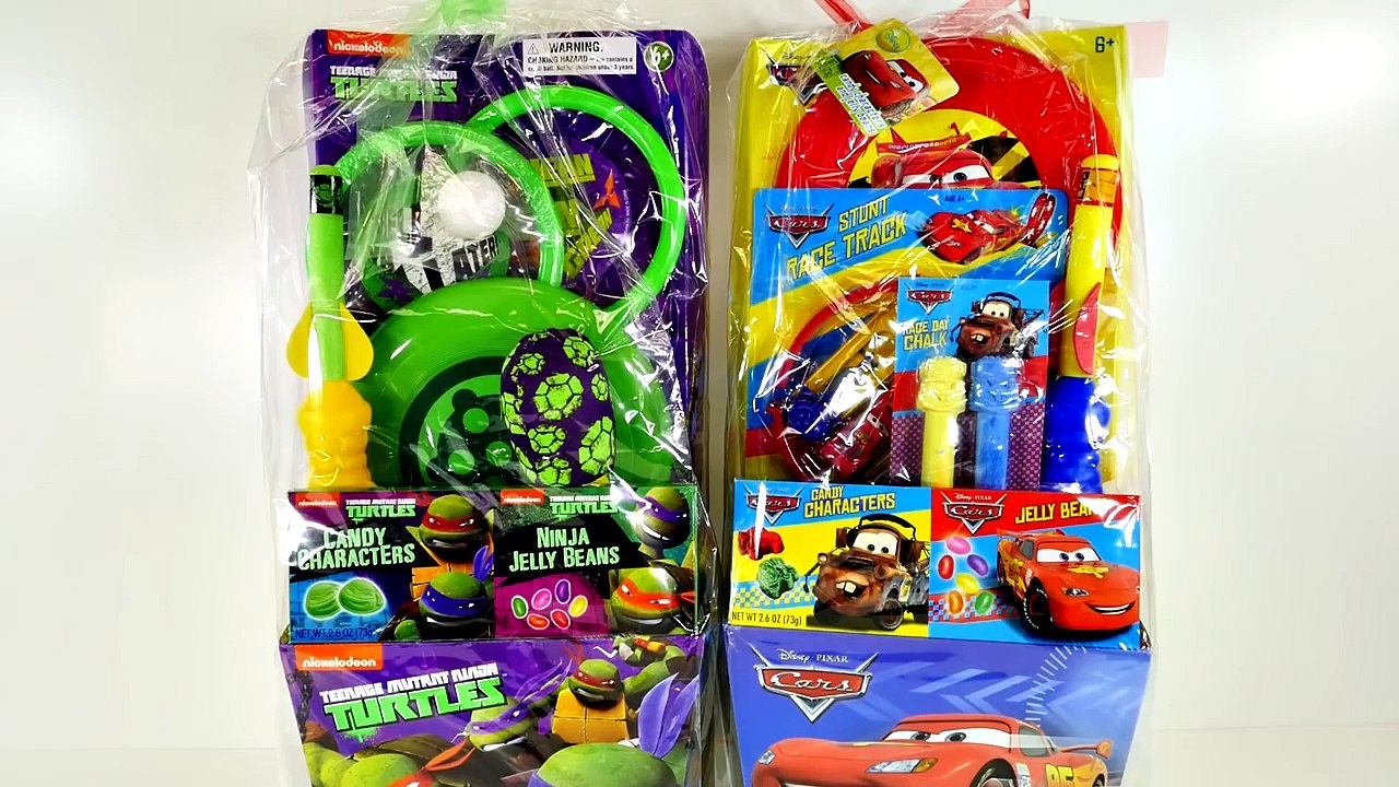 Surprise Toy Baskets Teenage Mutant Ninja Turtles Disney Pixar Cars 2 ToysRus Easter new DCTC