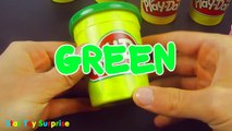 Learn Colors With PlayDoh Cans Hello Kitty Molds Mickey Mouse Molds Creative for Children