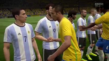 FIFA 17 - Brazil vs Argentina - Full Gameplay (PS4-Xbox One)
