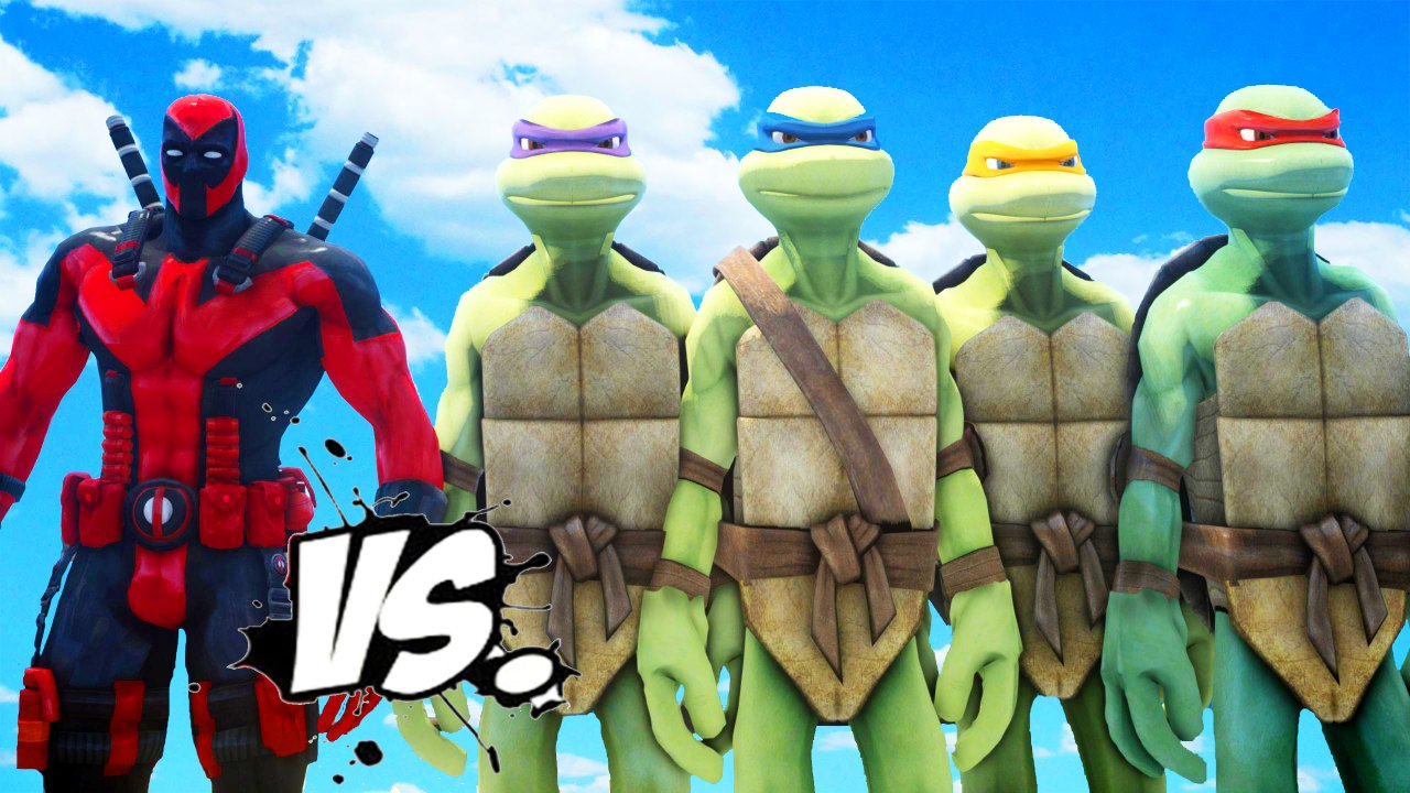 DEADPOOL VS TEENAGE MUTANT NINJA TURTLES - EPIC BATTLE
