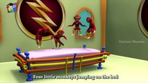 Flash Dancing on Five Little Monkeys | Nursery Rhyme For Kids | Cartoon Song | Cartoon Rhymes