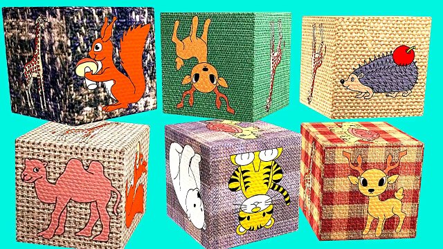 Видео для самых маленьких. Животные на кубиках. Videos for the little ones. Animals painted on cubes