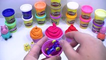 SURPRISE EGGS ICE CREAM play doh kinder surprise peppa pig and cars toys