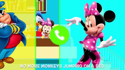 Five Little Mickey Mouse Clubhouse Baby Friends Jumping on the Bed