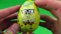 SpongeBob SquarePants Surprise Eggs Opening - Chocolate Surprise Eggs Toys