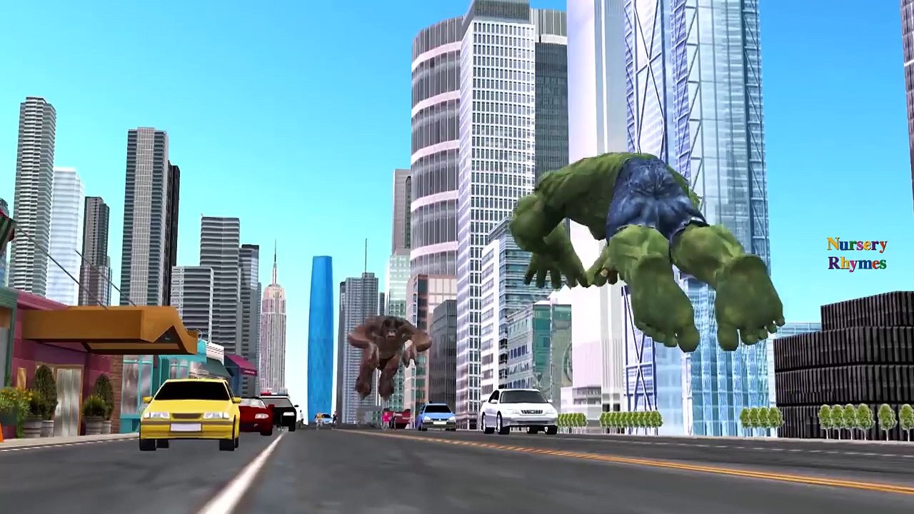 Hulk Vs Monsters Cartoon Fighting And Singing Finger Family Nursery Rhymes For Children