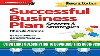 [PDF] Successful Business Plan: Secrets   Strategies Full Collection
