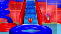 Learn Colours Balls Egg Surprise Toys Colors for Children l WATER SLIDE 3D for Kid SLIDE Pool Fun #1