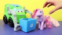 Play Doh Garbage Trash Truck with MY LITTLE PONY Tonka Chuck Tossin Rowdy