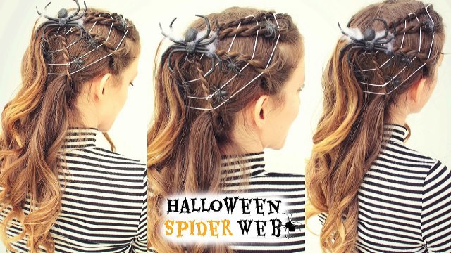 Spider Web Hairstyle | Halloween Hairstyle/ Costume ideas 2016 | Braidsandstyles12