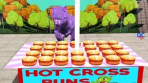 Dinosaurs Cartoons for Children Hot Cross Buns Children Nursery Rhymes for Children 3D Dinosaurs
