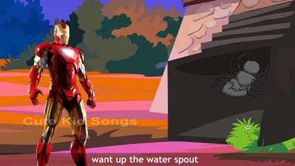 Iron Man Incy Wincy Spider English | 3D Animation Rhymes For Kids | Best HD Videos For Babies