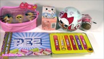 LOL Lil Outrageous Littles DOLL! 7 Layers of Surprise! PEZ Lip Balms! Helo Kitty GLOSS! SQUISHY! FUN