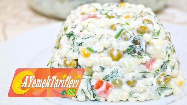 Kuskus Salatası Nasıl Yapılır? | Yoğurtlu Kuskus Salatası | Garnitürlü Kuskus Salatası