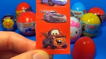 18 Surprise eggs Kinder Surprise SpongeBob Disney PLANES Cars HELLO KITTY SPIDER MAN TOY Story