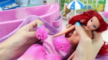 Princess Ariel The Little Mermaid Barbie Doll Bathtime Barbie Doll House Toy Videos