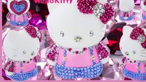 How to Make Hello Kitty with Austrian Crystal Cute DIY Cartoon [SunnyD]