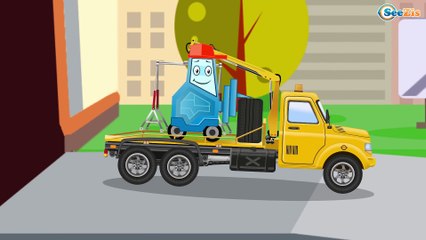 Diggers Cartoons about The Excavator and Construction Trucks! Videos for children