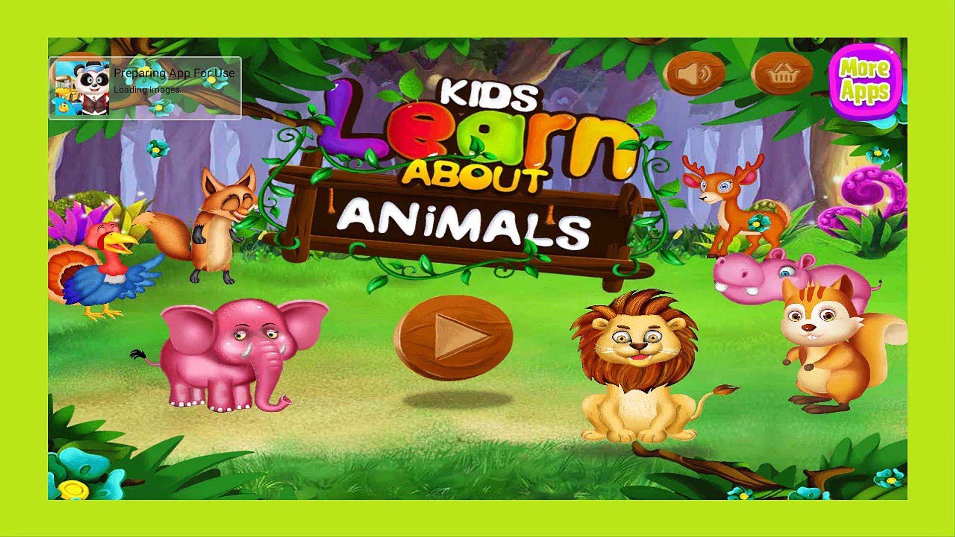 Kids learn about animals - Education app game video for Kids
